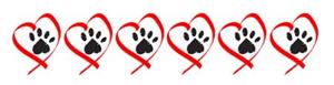 Tiger Paws with hearts around the paw 